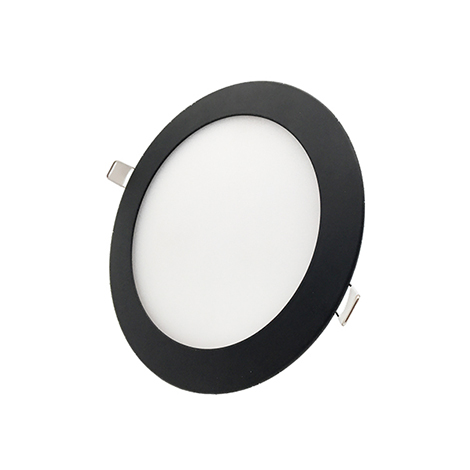 Recessed LED Panel Light Round/Black