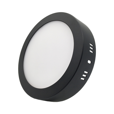 Surface Mounted LED Panel Light Round/Black